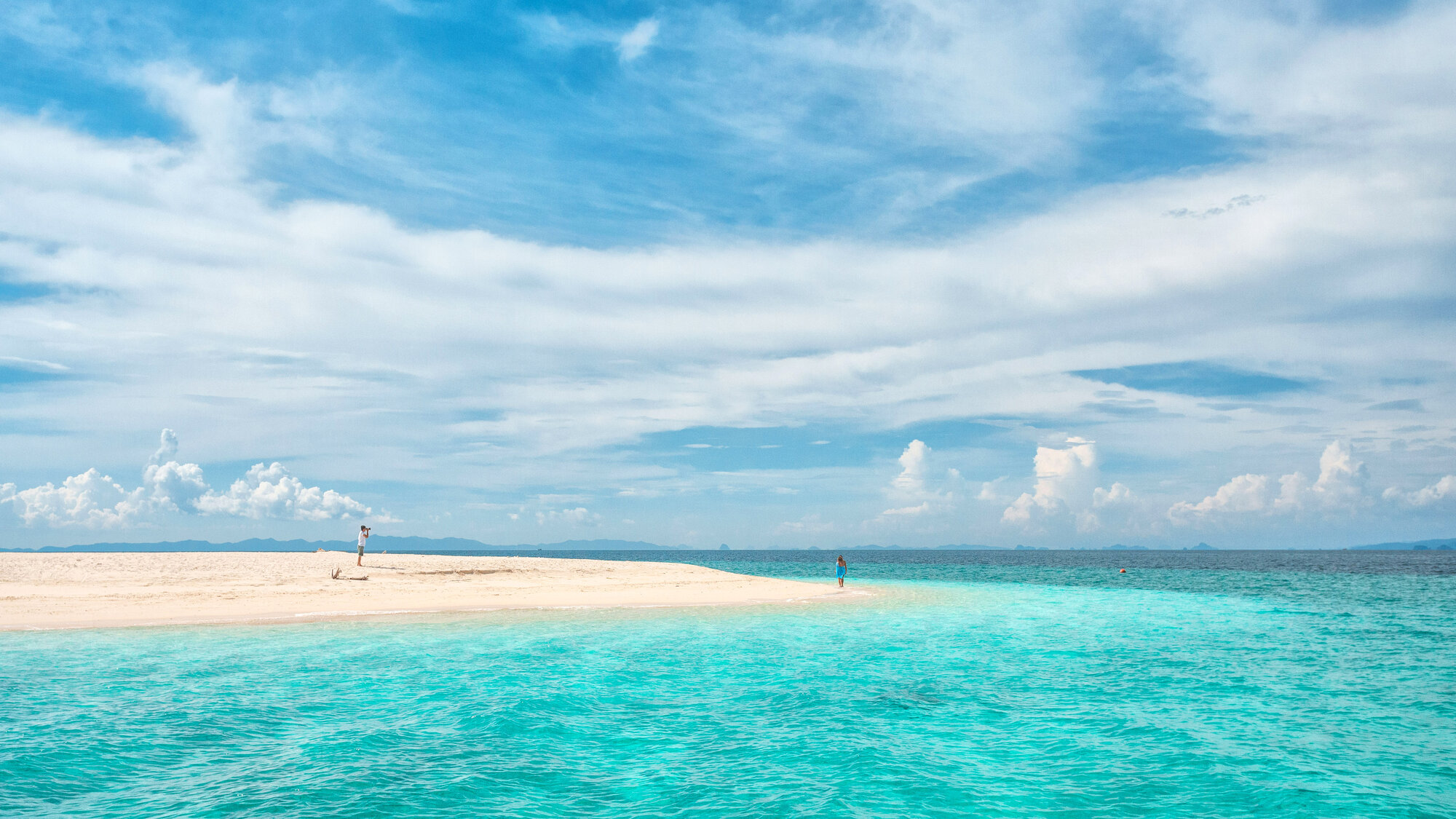 White sand and turquoise shallows at Bamboo Island
