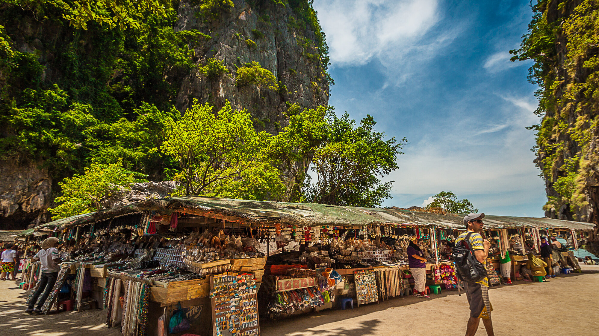 Stalls in the Koh Panyee stilt village