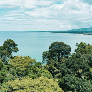 View over the rainforest to the Andaman Sea at Khao Lak