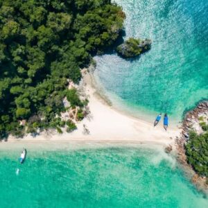 Koh Pakbia sandbar from the air