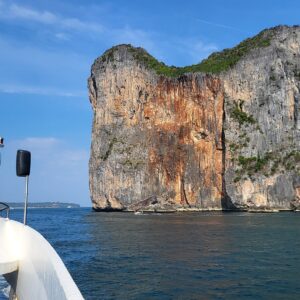 Clear water beneath the cliffs of Koh Phi Phi Le