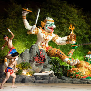 Hanuman statue at Siam Niramit Phuket