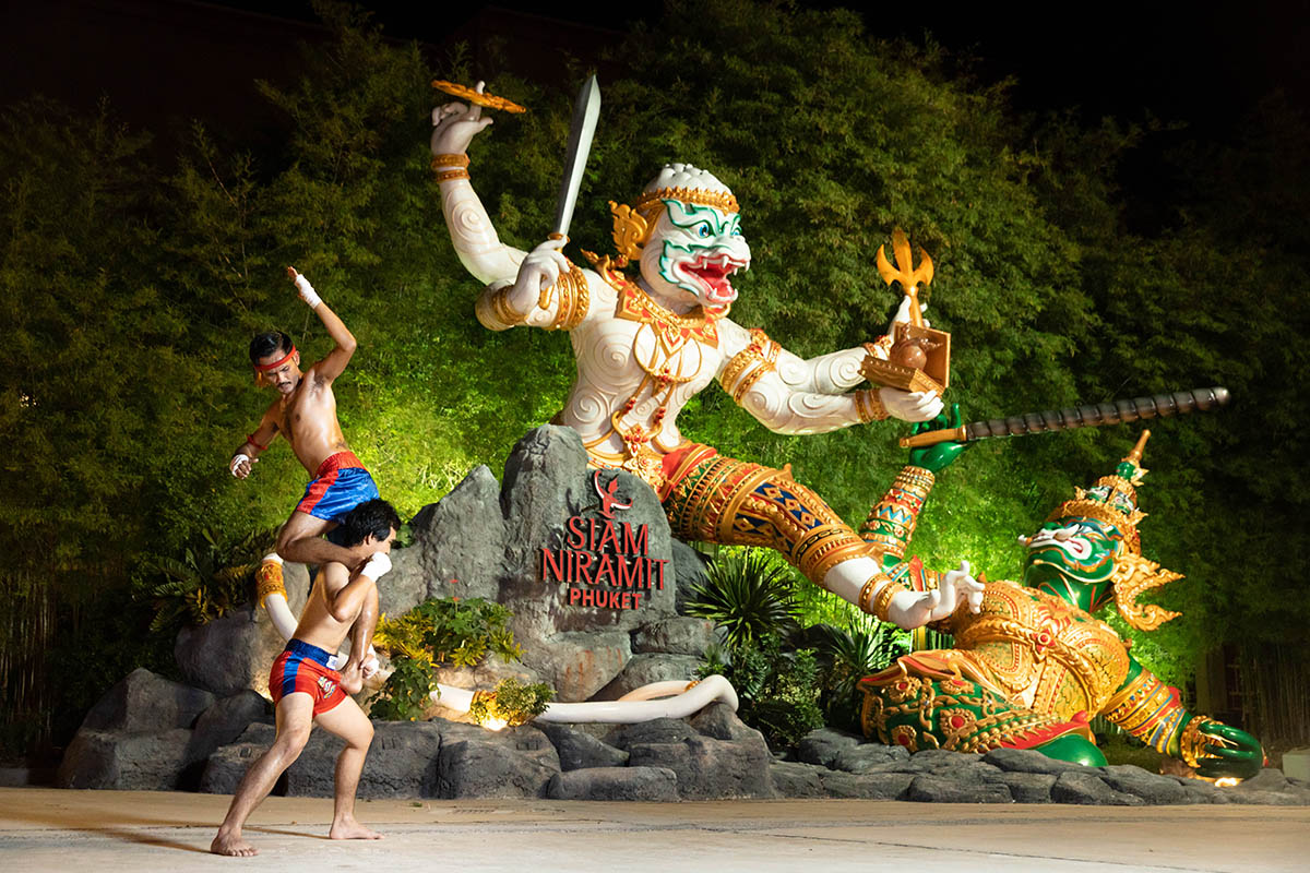 Hanuman statue at Siam Niramit Phuket