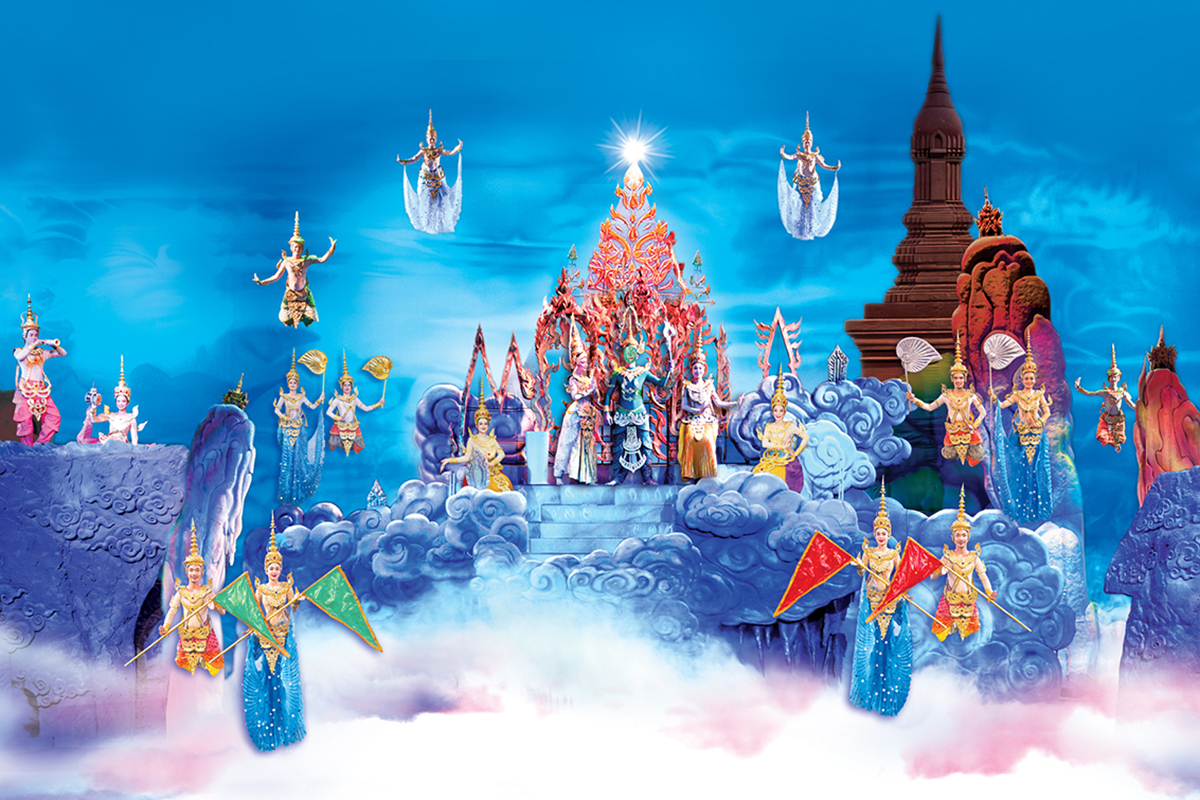 Heaven scene at the Siam Niramit Phuket show