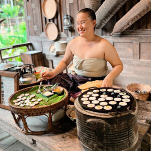 Thai snack stall in the Siam Niramit village