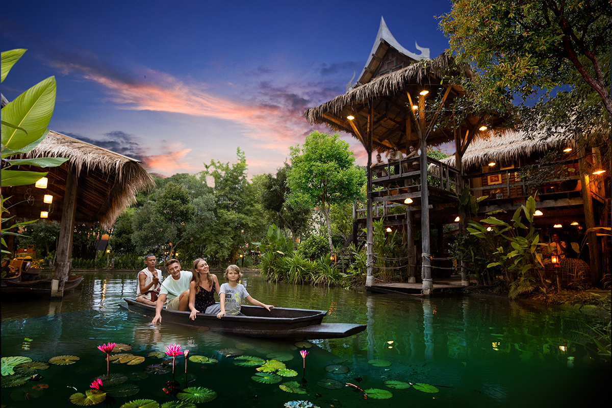 Boat ride through the Thai village at Siam Niramit Phuket