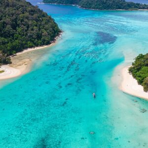 Shallow channel between the Surin Islands